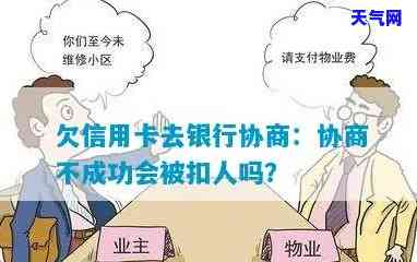 欠信用卡很久了跟银行协商，客服建议还一部分，协商失败是否会扣人？