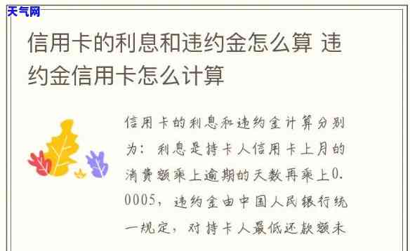 信用卡违约金利息，信用卡违约金利息：你需要知道的一切