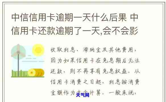 信用卡逾期一天会如何影响信用？建行、中信银行的影响有何不同？