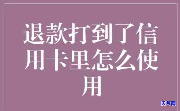 怎么利用退款还信用卡的钱，如何用退款偿还信用卡债务？详细步骤解析