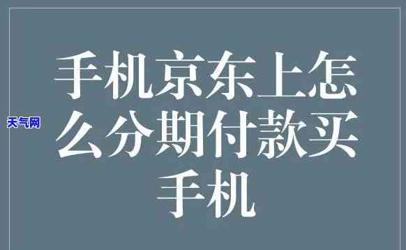 京东能否信用卡分期付款购买手机？