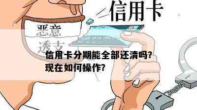 信用卡分期能全部还清吗？现在如何操作？