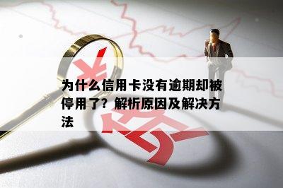 为什么信用卡没有逾期却被停用了？解析原因及解决方法