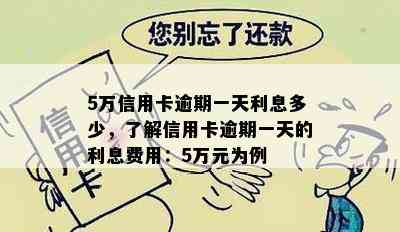 5万信用卡逾期一天利息多少，了解信用卡逾期一天的利息费用：5万元为例