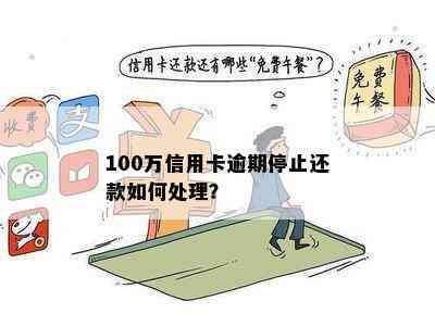 100万信用卡逾期停止还款如何处理？