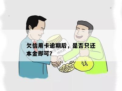 欠信用卡逾期后，是否只还本金即可？