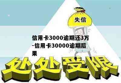 信用卡3000逾期还3万-信用卡30000逾期后果