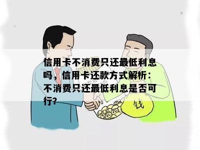 信用卡不消费只还更低利息吗，信用卡还款方式解析：不消费只还更低利息是否可行？