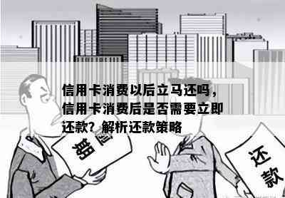 信用卡消费以后立马还吗，信用卡消费后是否需要立即还款？解析还款策略