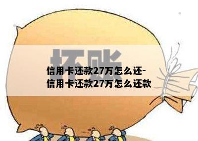 信用卡还款27万怎么还-信用卡还款27万怎么还款