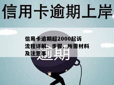 信用卡逾期超2000起诉流程详解：步骤、所需材料及注意事