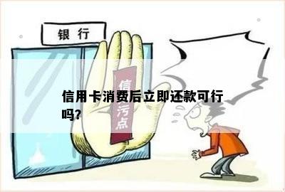 信用卡消费后立即还款可行吗？