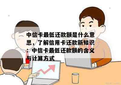 中信卡更低还款额是什么意思，了解信用卡还款新知识：中信卡更低还款额的含义与计算方式