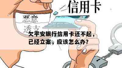 欠平安银行信用卡还不起，已经立案，应该怎么办？