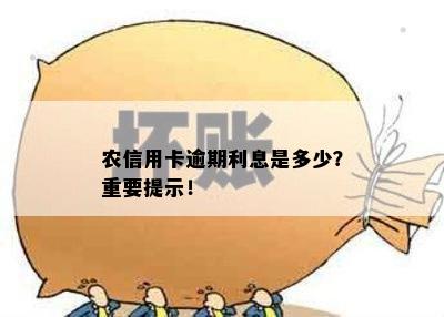 农信用卡逾期利息是多少？重要提示！