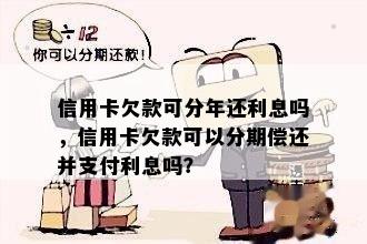 信用卡欠款可分年还利息吗，信用卡欠款可以分期偿还并支付利息吗？