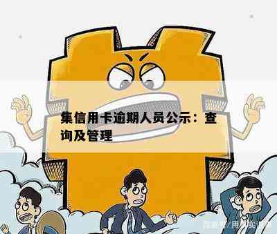 集信用卡逾期人员公示：查询及管理