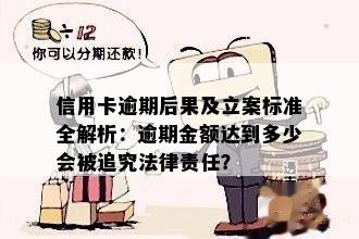 信用卡逾期后果及立案标准全解析：逾期金额达到多少会被追究法律责任？