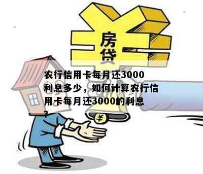 农行信用卡每月还3000利息多少，如何计算农行信用卡每月还3000的利息？