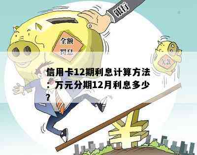 信用卡12期利息计算方法：万元分期12月利息多少？