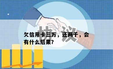 欠信用卡三万，还两千，会有什么后果？