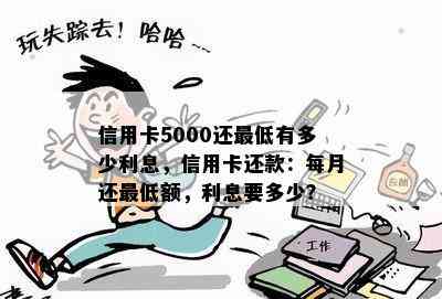 信用卡5000还更低有多少利息，信用卡还款：每月还更低额，利息要多少？