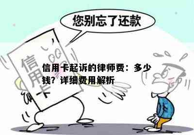 信用卡起诉的律师费：多少钱？详细费用解析