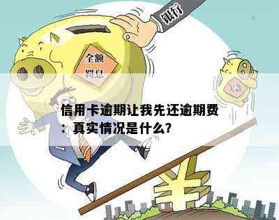 信用卡逾期让我先还逾期费：真实情况是什么？