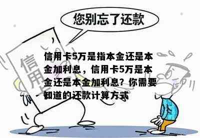 信用卡5万是指本金还是本金加利息，信用卡5万是本金还是本金加利息？你需要知道的还款计算方式