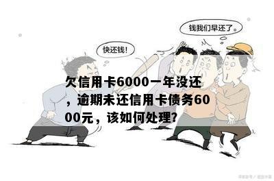 欠信用卡6000一年没还，逾期未还信用卡债务6000元，该如何处理？