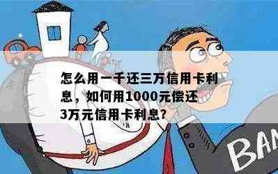 怎么用一千还三万信用卡利息，如何用1000元偿还3万元信用卡利息？