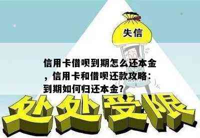 信用卡借呗到期怎么还本金，信用卡和借呗还款攻略：到期如何归还本金？