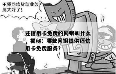 还信用卡免费的网银叫什么，揭秘：哪些网银提供还信用卡免费服务？