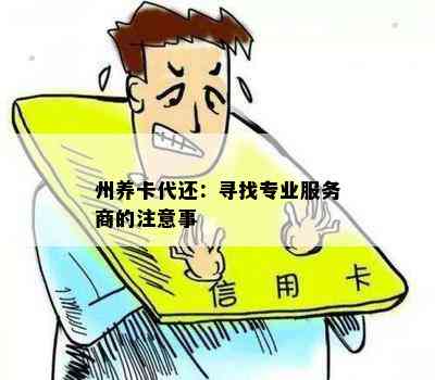 州养卡代还：寻找专业服务商的注意事