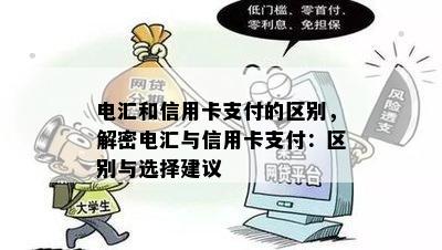 电汇和信用卡支付的区别，解密电汇与信用卡支付：区别与选择建议