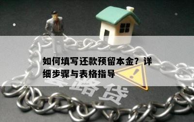 如何填写还款预留本金？详细步骤与表格指导