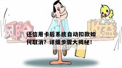 还信用卡后系统自动扣款如何取消？详细步骤大揭秘！