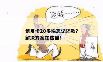 信用卡20多块忘记还款？解决方案在这里！