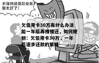 欠信用卡30万有什么办法能一年后再慢慢还，如何规划：欠信用卡30万，一年后逐步还款的策略