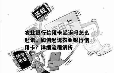 农业银行信用卡起诉吗怎么起诉，如何起诉农业银行信用卡？详细流程解析