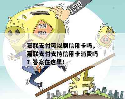 嘉联支付可以刷信用卡吗，嘉联支付支持信用卡消费吗？答案在这里！