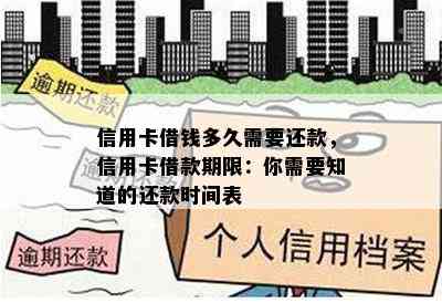 信用卡借钱多久需要还款，信用卡借款期限：你需要知道的还款时间表