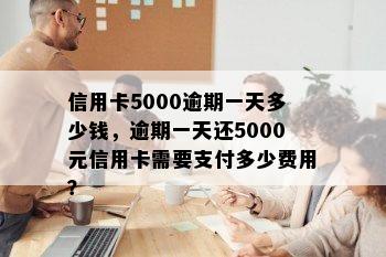 信用卡5000逾期一天多少钱，逾期一天还5000元信用卡需要支付多少费用？