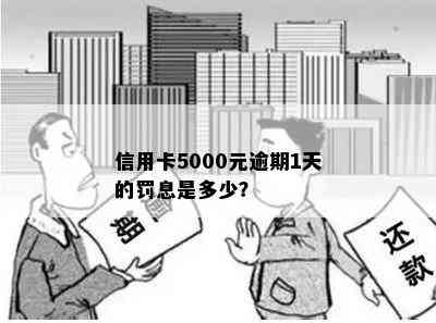 信用卡5000元逾期1天的罚息是多少？