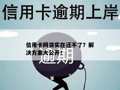 信用卡网贷实在还不了？解决方案大公开！