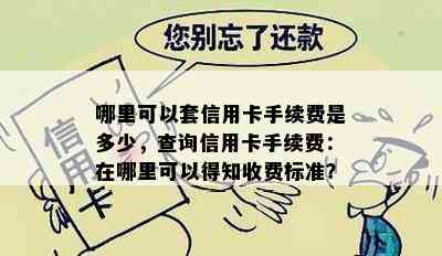 哪里可以套信用卡手续费是多少，查询信用卡手续费：在哪里可以得知收费标准？