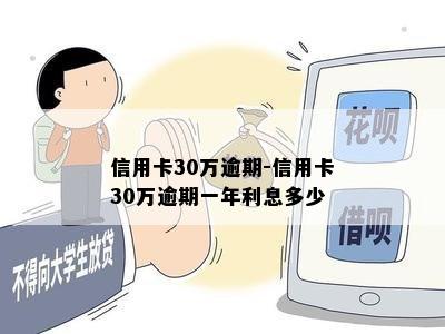 信用卡30万逾期-信用卡30万逾期一年利息多少