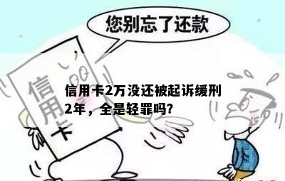 信用卡2万没还被起诉缓刑2年，全是轻罪吗？