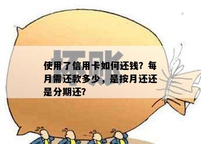 使用了信用卡如何还钱？每月需还款多少，是按月还还是分期还？