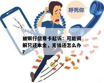 被银行信用卡起诉：可能调解只还本金，无钱还怎么办？